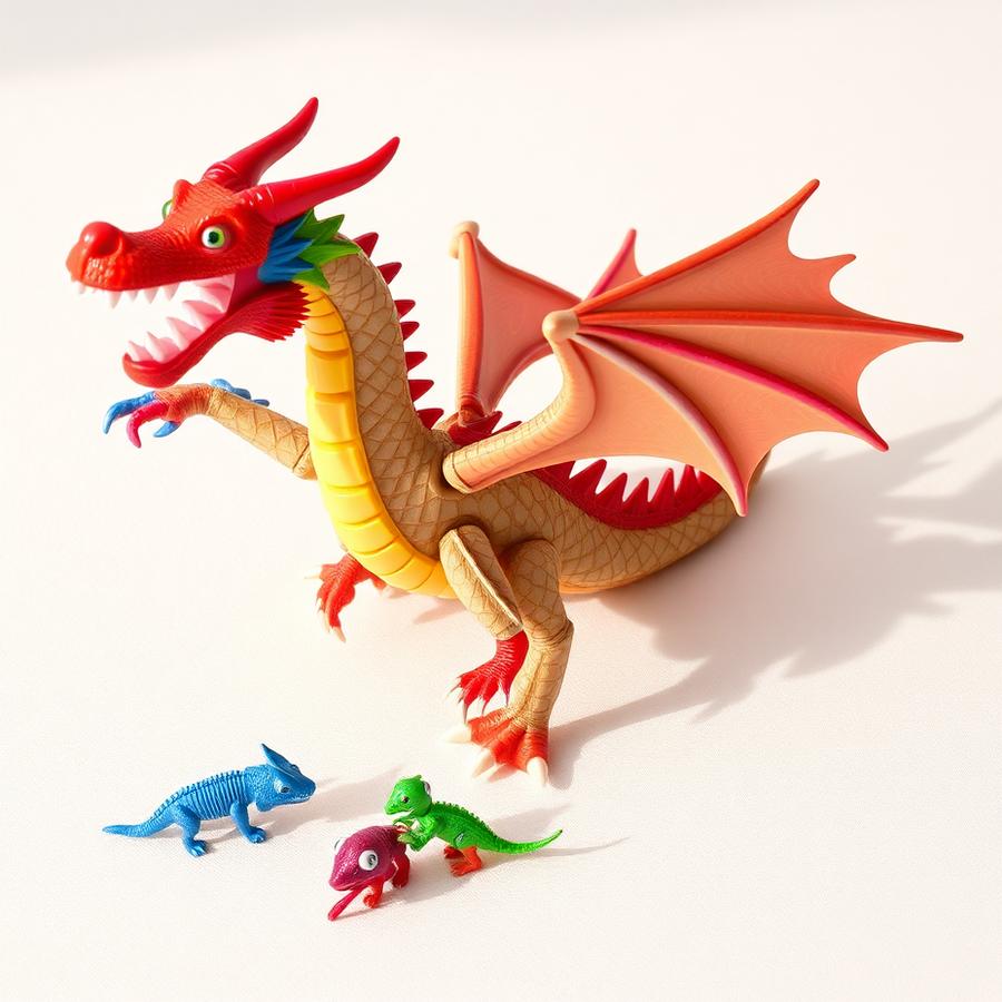 Articulated 3D printed dragon and fidget creatures
